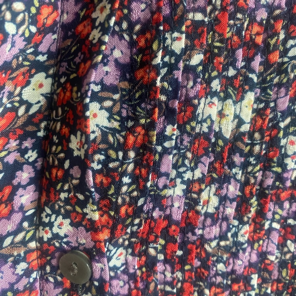 Lucky Brand Long Sleeve Button Down Floral Print Blouse. Size X-Large - Picture 8 of 11